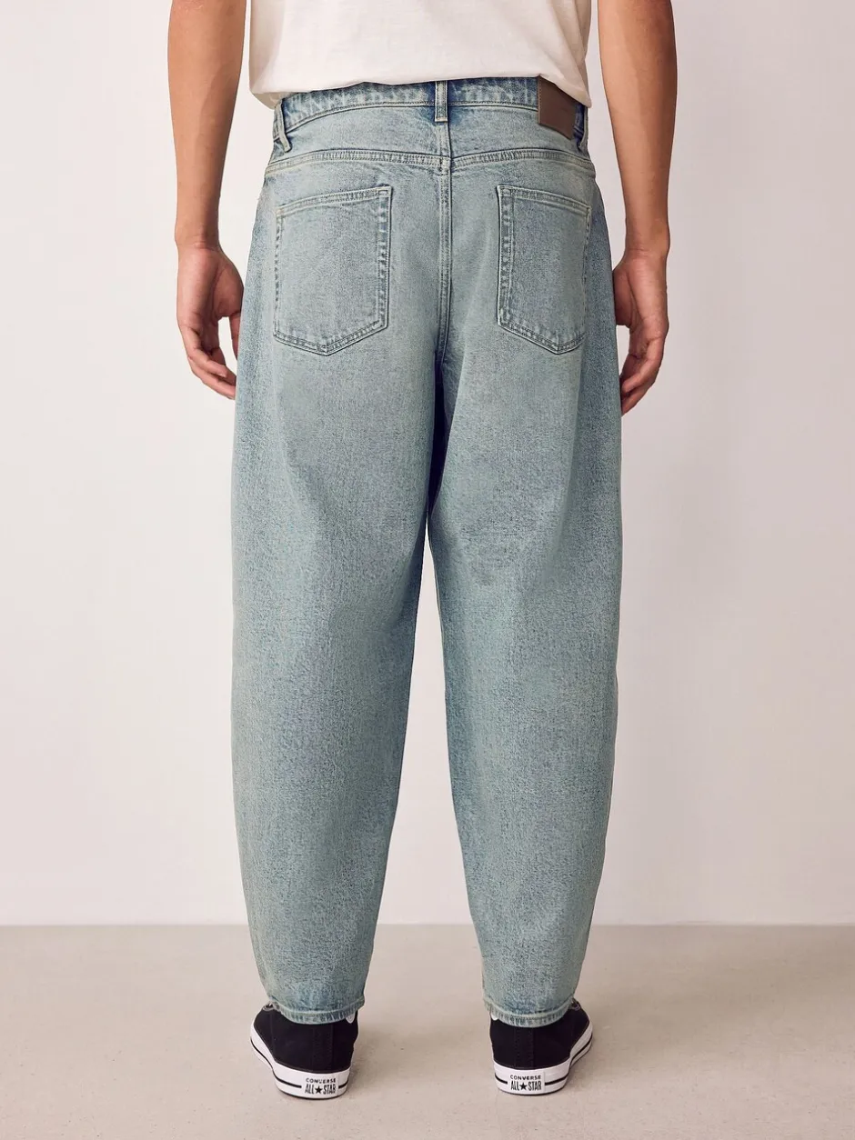Jeans*Next - Barrel Fit - Vintage wash denim jeans Lichtblauw