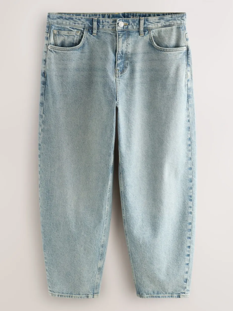 Jeans*Next - Barrel Fit - Vintage wash denim jeans Lichtblauw