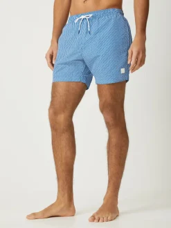 Badkleding*BOSS - Vibe Printed Swim T-shirt Lichtblauw
