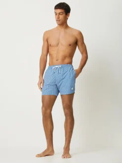 Badkleding*BOSS - Vibe Printed Swim T-shirt Lichtblauw