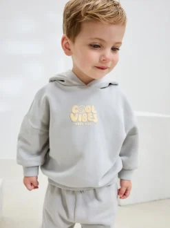 Sets En Combisets|Truien En Breisels*Next - Cool Vibes Printed Hoodie and Joggers Set (3mths-7yrs) Lichtblauw