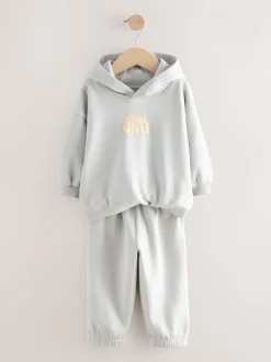 Sets En Combisets|Truien En Breisels*Next - Cool Vibes Printed Hoodie and Joggers Set (3mths-7yrs) Lichtblauw