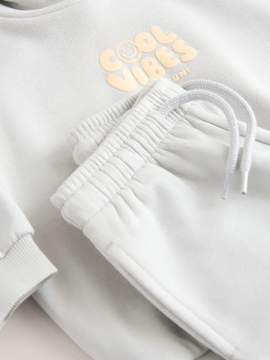 Sets En Combisets|Truien En Breisels*Next - Cool Vibes Printed Hoodie and Joggers Set (3mths-7yrs) Lichtblauw