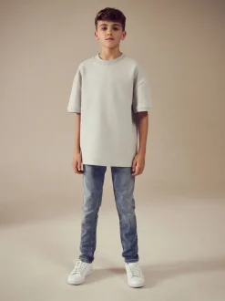 Jeans*Next - Jeans met stretch en elastische taille (3-16 jr) Lichtblauw