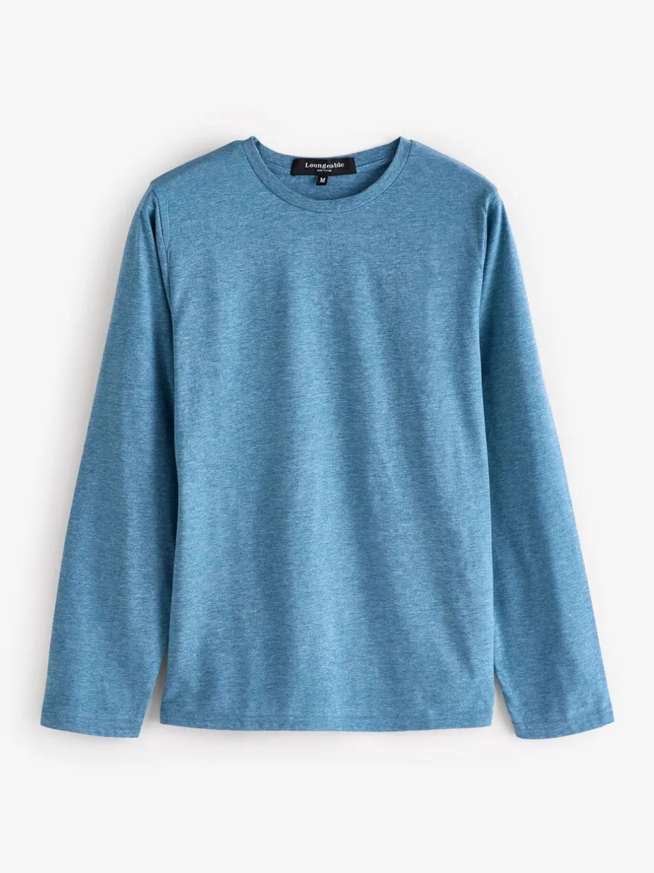 Pyjama's|Loungewear|Loungeable - Pyjama's Set van jersey top en geborstelde Ruit Broeken Lichtblauw