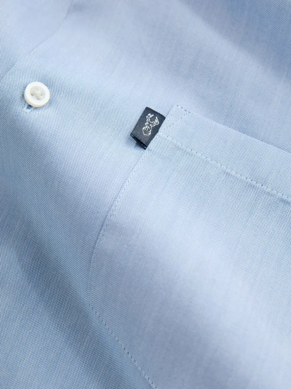 Formele Overhemden|Shirts|Next Lichtblauw - Normale Pasvorm - Gemakkelijk te strijken Oxford overhemd met doorlopende knopen