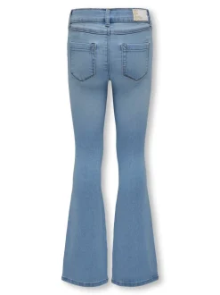 Jeans*ONLY KIDS - ONLY - Kinderjeans met uitlopende pijpen en verstelbare taille Lichtblauw