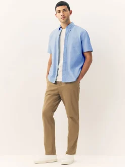 Shirts*Next Lichtblauw - Oxford-overhemd met korte mouwen