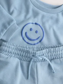 Joggingbroeken|Sweaters En Hoody´S*Next - Printed Crew Neck Sweat Top & Joggers Set (3mths-7yrs) Lichtblauw