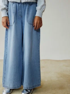 Jeans|Next Lichtblauw - Pullon Wide Leg Trousers (3-16yrs)