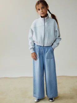 Jeans|Next Lichtblauw - Pullon Wide Leg Trousers (3-16yrs)