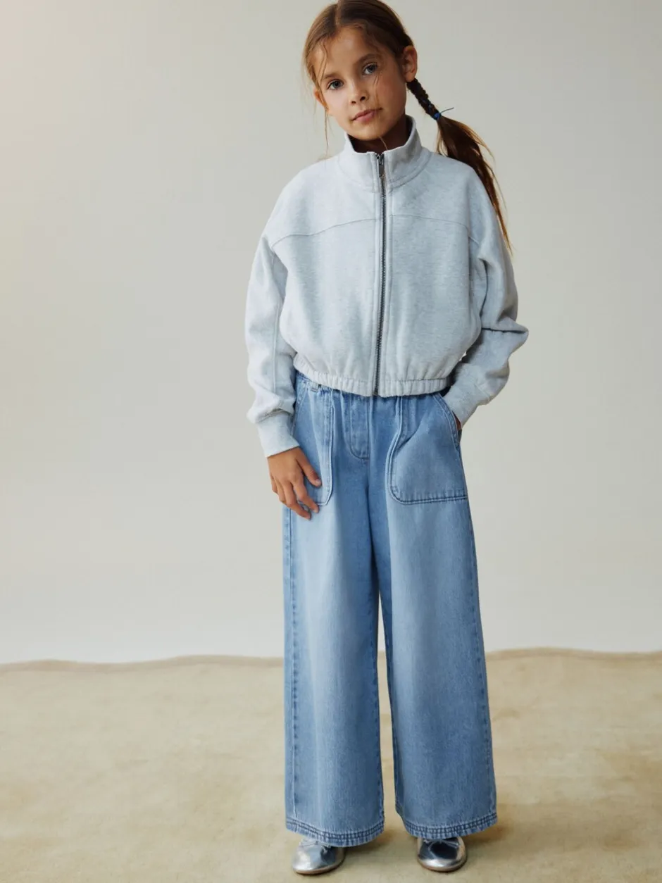 Jeans|Next Lichtblauw - Pullon Wide Leg Trousers (3-16yrs)
