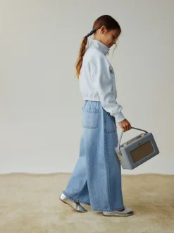 Jeans|Next Lichtblauw - Pullon Wide Leg Trousers (3-16yrs)