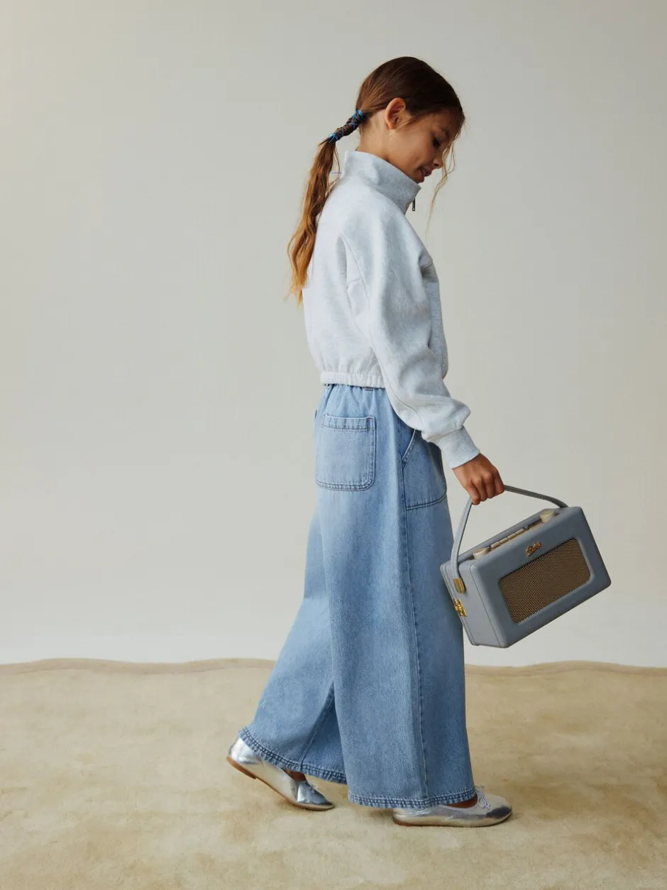Jeans|Next Lichtblauw - Pullon Wide Leg Trousers (3-16yrs)