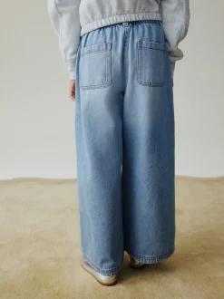 Jeans|Next Lichtblauw - Pullon Wide Leg Trousers (3-16yrs)