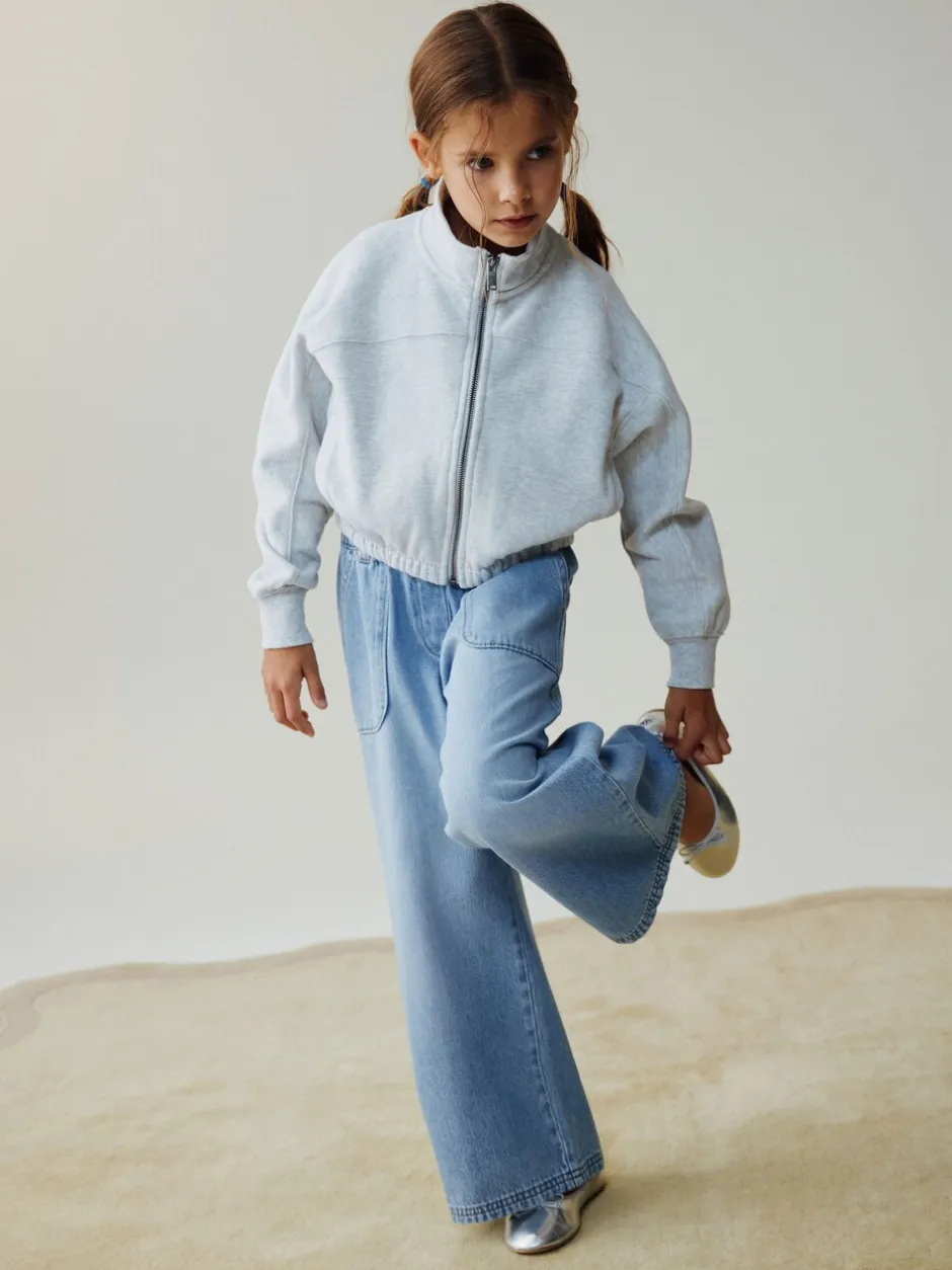 Jeans|Next Lichtblauw - Pullon Wide Leg Trousers (3-16yrs)