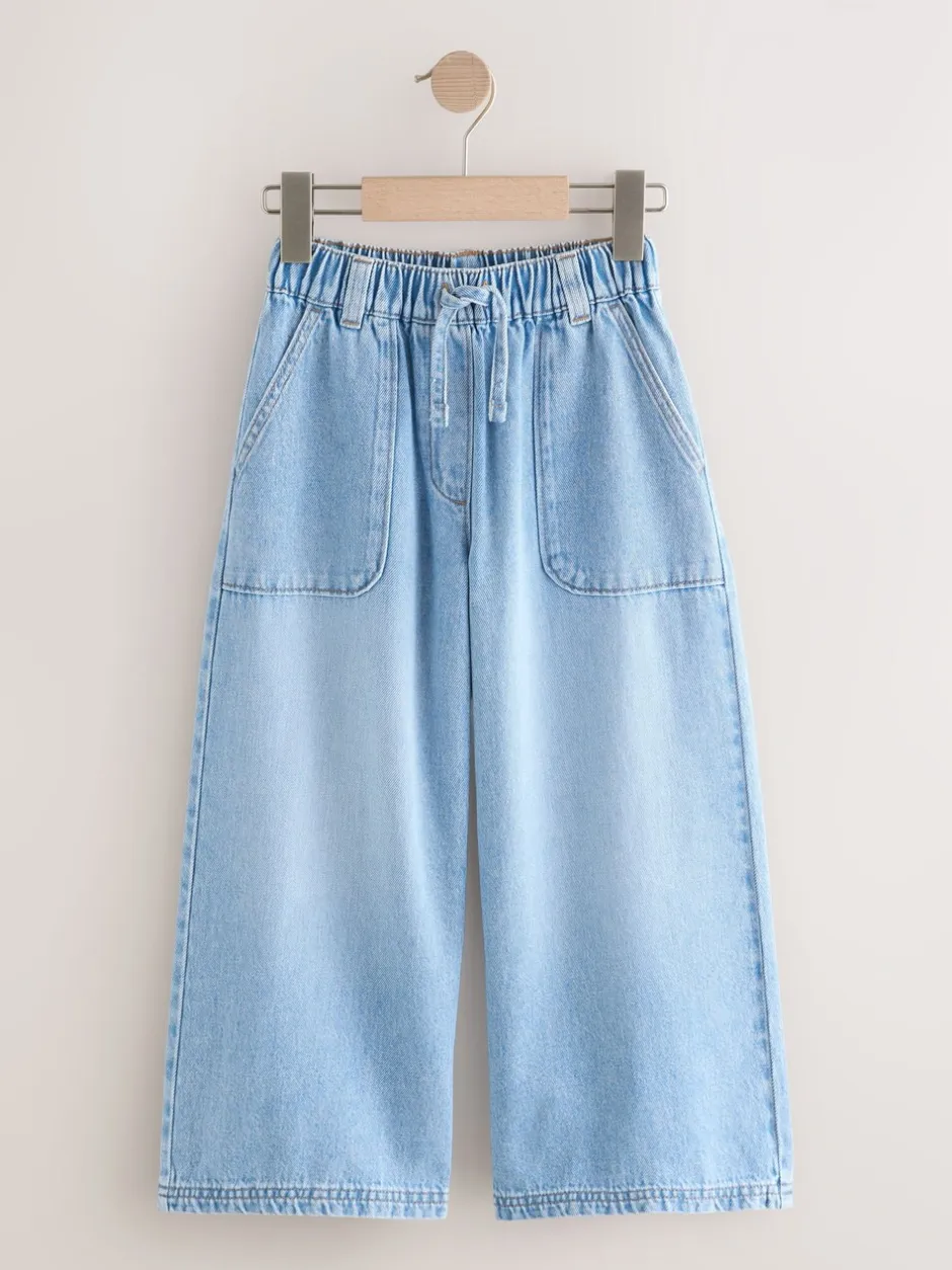 Jeans|Next Lichtblauw - Pullon Wide Leg Trousers (3-16yrs)