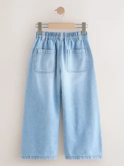Jeans|Next Lichtblauw - Pullon Wide Leg Trousers (3-16yrs)