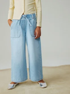 Jeans|Next Lichtblauw - Pullon Wide Leg Jeans (3-16yrs)