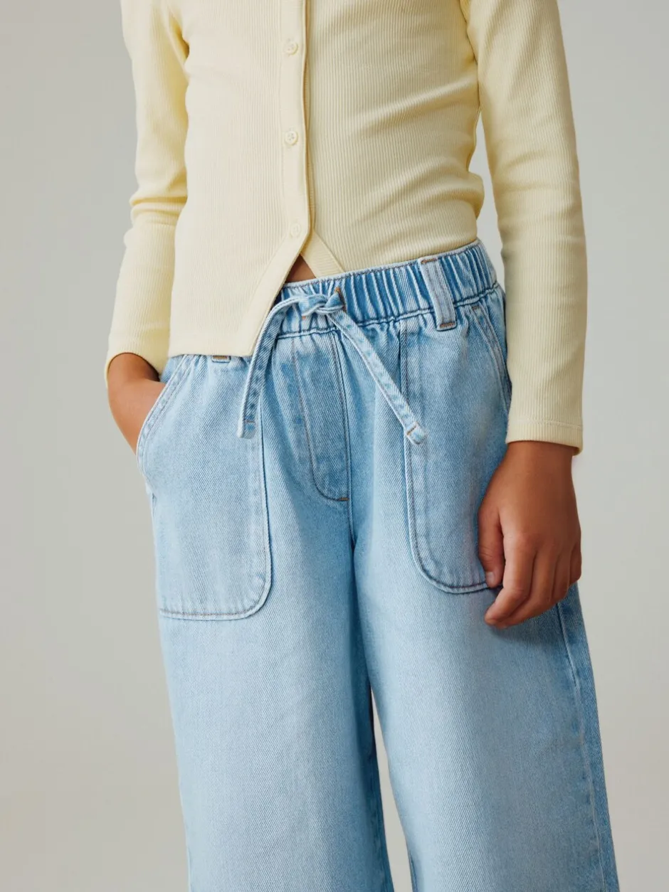 Jeans|Next Lichtblauw - Pullon Wide Leg Jeans (3-16yrs)