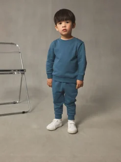 Joggingbroeken|Sweaters En Hoody´S|Next Lichtblauw - Set met sweatshirt en joggingbroek (3mnd-7jr)