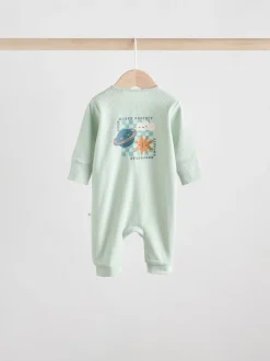 Multipacks|Babypakjes En Babypyjama's*Next - Set van 3 baby pyjama's zonder voetjes met tweewegrits van katoen (0mnd-3jr) Lichtblauw