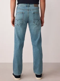 Jeans*Next Lichtblauw - Straight fit - Motionflex jeans