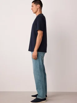 Jeans*Next Lichtblauw - Straight fit - Motionflex jeans