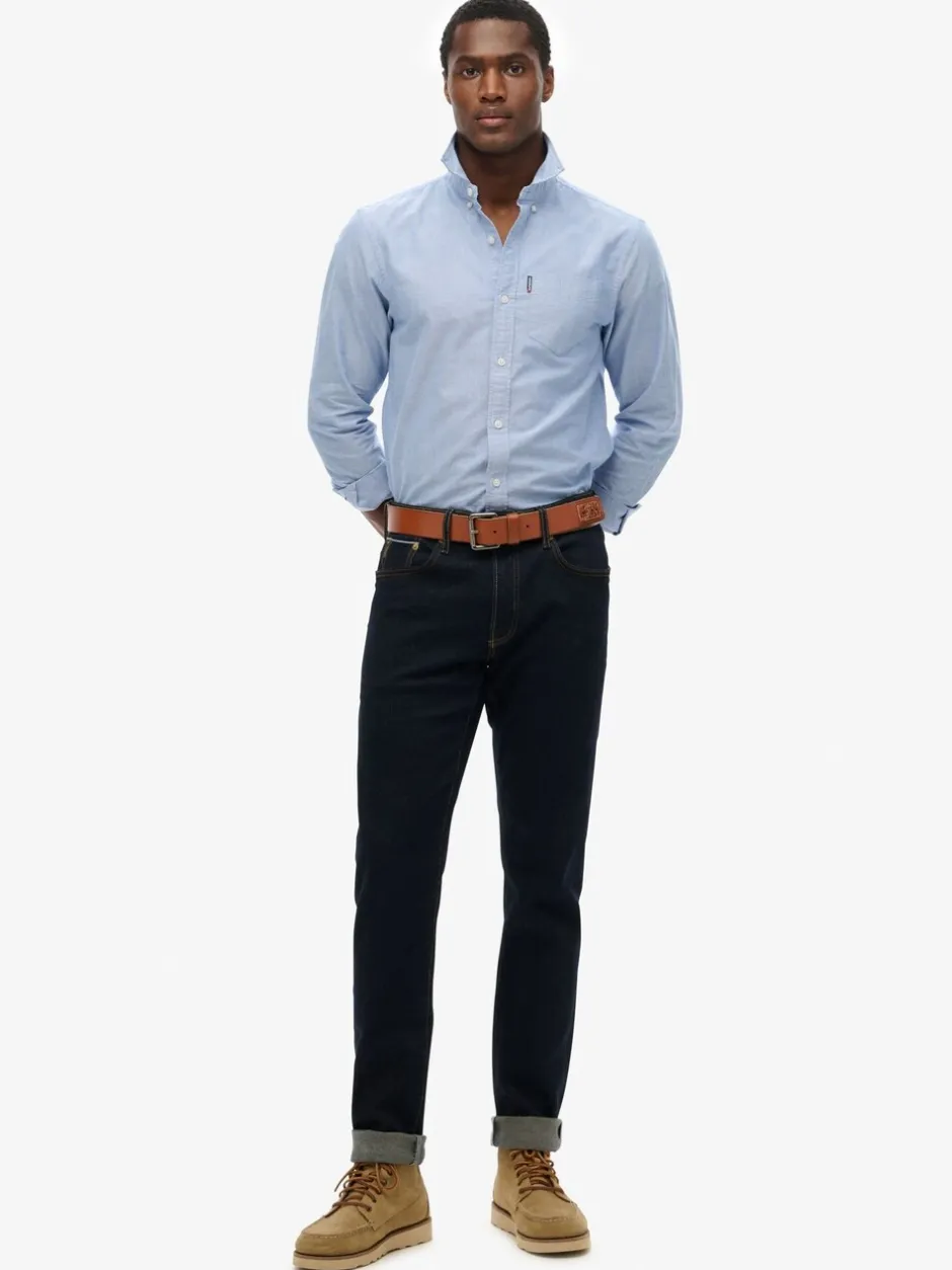 Shirts*Superdry - Essentials Oxford Shirt Lichtblauw