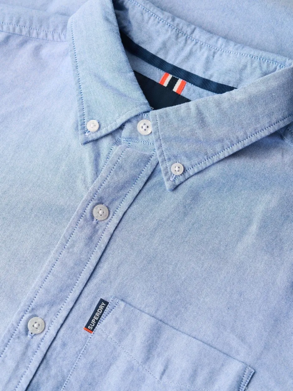 Shirts*Superdry - Essentials Oxford Shirt Lichtblauw