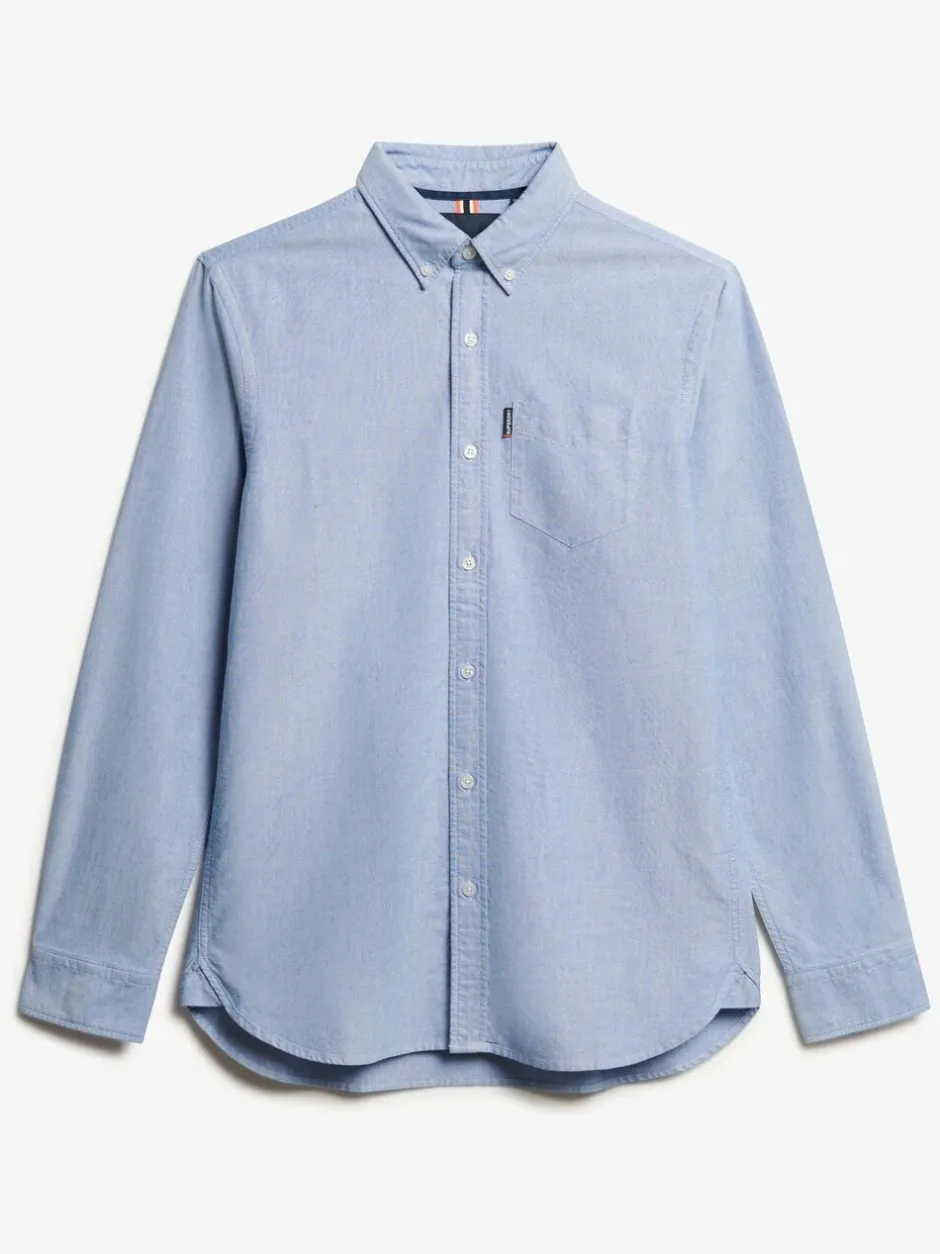 Shirts*Superdry - Essentials Oxford Shirt Lichtblauw