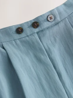Broeken|Next - Superwide Pleated Trousers Lichtblauw