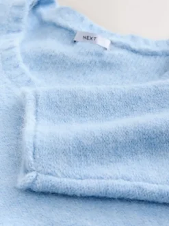 Gebreide Kleding|Next - Trui met ronde hals en wol Lichtblauw