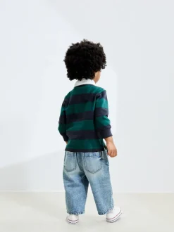 Jeans En Joggingbroeken|Jeans|Next - Jeans met wijde pijpen (3 mnd-7 jr) Lichtblauw denim met slijtageplekken