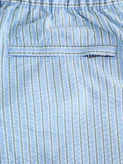 Badkleding*Next Lichtblauw, meerkleurig gestreept - Signature Tailored zwembroek met tailleband
