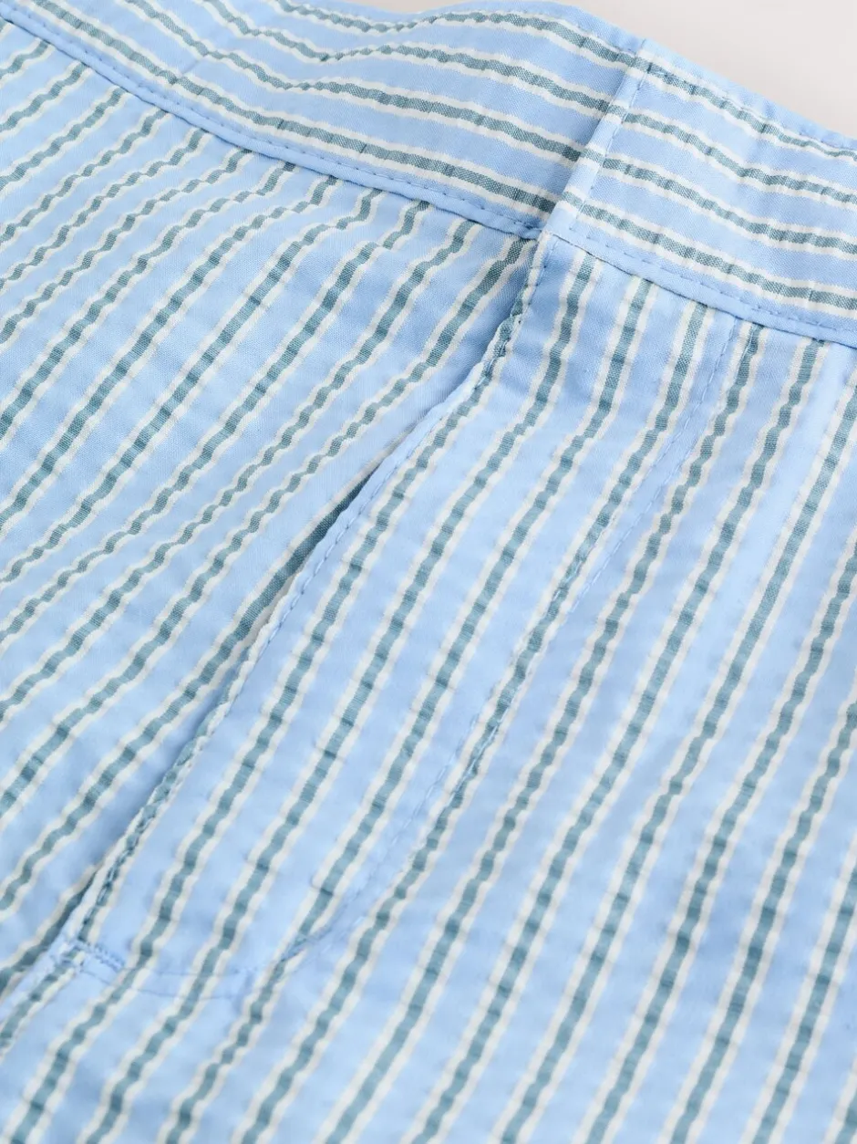 Badkleding*Next Lichtblauw, meerkleurig gestreept - Signature Tailored zwembroek met tailleband