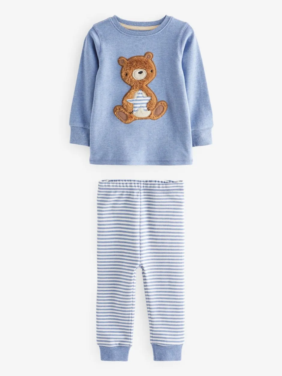 Pyjama's|Nachtkleding En Pyjama's*Next - Verpakking van 3 knusse pyjama's (9mnd-6jr) Lichtblauw met beer