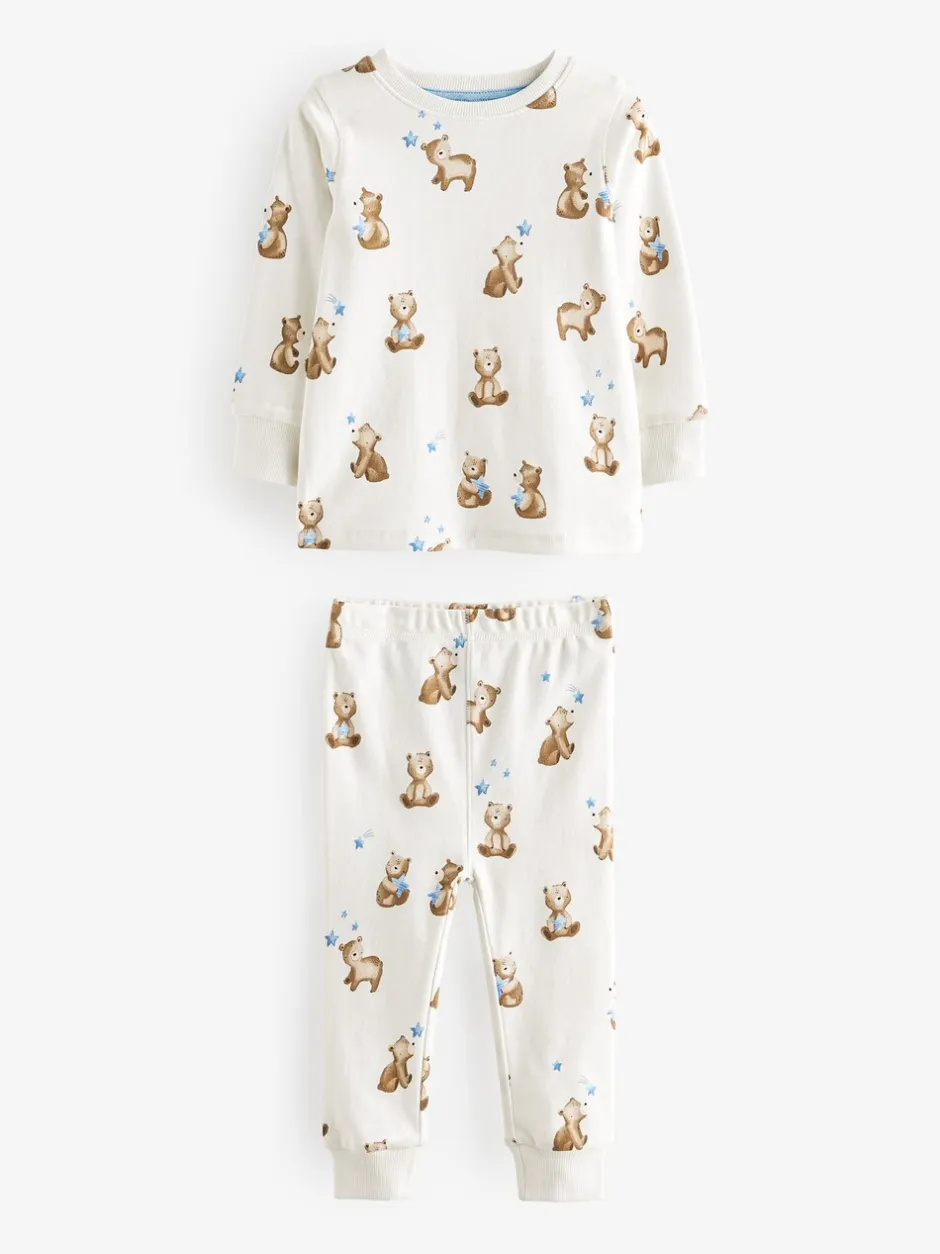Pyjama's|Nachtkleding En Pyjama's*Next - Verpakking van 3 knusse pyjama's (9mnd-6jr) Lichtblauw met beer