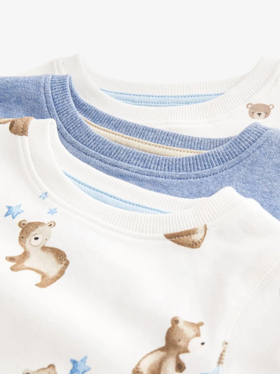 Pyjama's|Nachtkleding En Pyjama's*Next - Verpakking van 3 knusse pyjama's (9mnd-6jr) Lichtblauw met beer
