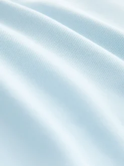 Poloshirts*Next Lichtblauwe ottoman - Regular fit poloshirt met korte mouwen en contrasterende randen