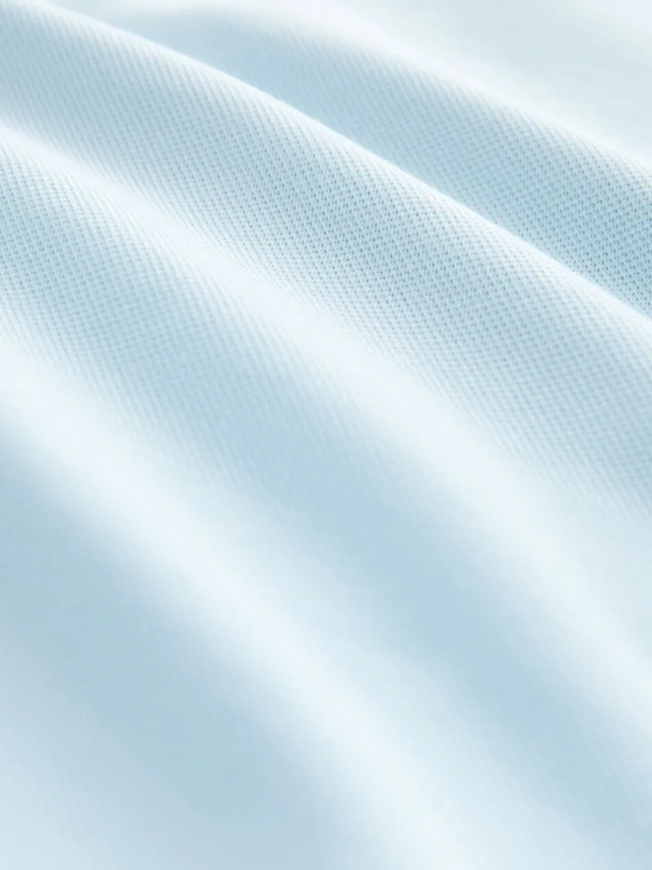 Poloshirts*Next Lichtblauwe ottoman - Regular fit poloshirt met korte mouwen en contrasterende randen