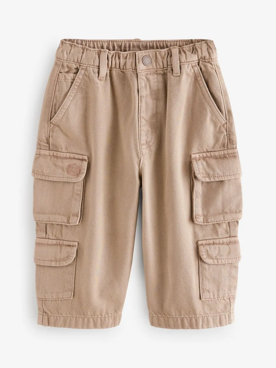 Jeans En Joggingbroeken|Jeans|Next - 100% katoenen Cargobroeken Jeans (3mnd-7jr) Lichtbruin
