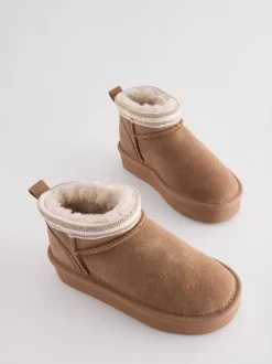 Boots|Baker by Ted Baker - waterafstotende behaaglijke suède meisjes Boots Lichtbruin