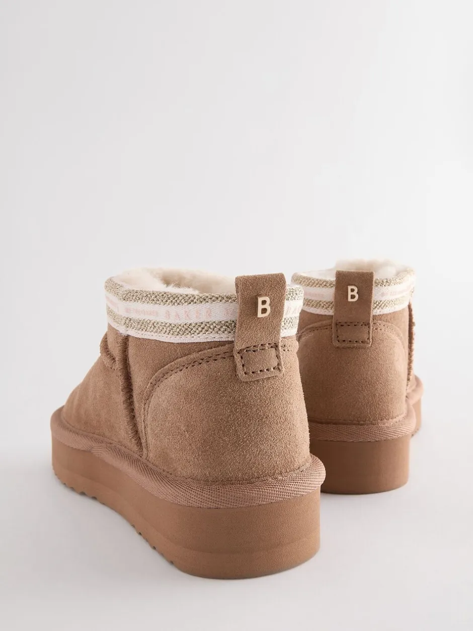 Boots|Baker by Ted Baker - waterafstotende behaaglijke suède meisjes Boots Lichtbruin
