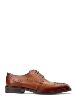Formele Schoenen|Base London - Pocket Brogue Shoe Lichtbruin