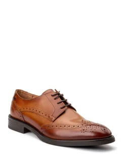 Formele Schoenen|Base London - Pocket Brogue Shoe Lichtbruin