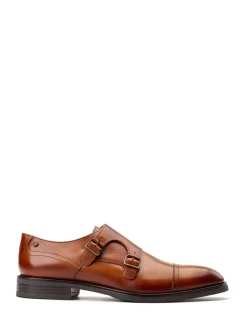 Formele Schoenen|Base London - Taper Monk Shoe Lichtbruin