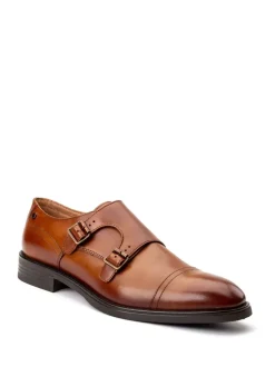 Formele Schoenen|Base London - Taper Monk Shoe Lichtbruin
