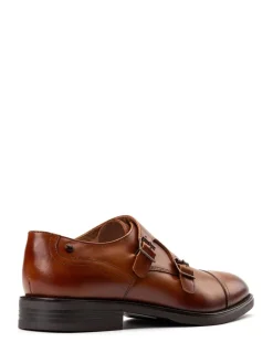Formele Schoenen|Base London - Taper Monk Shoe Lichtbruin