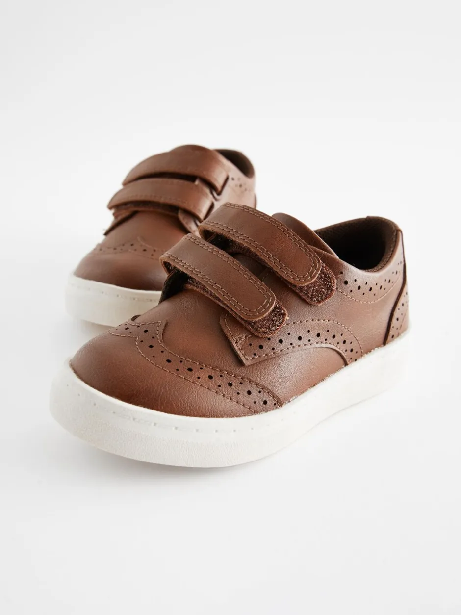 Gelegenheidskleding*Next - Brogue schoenen met klittenbandsluiting Lichtbruin